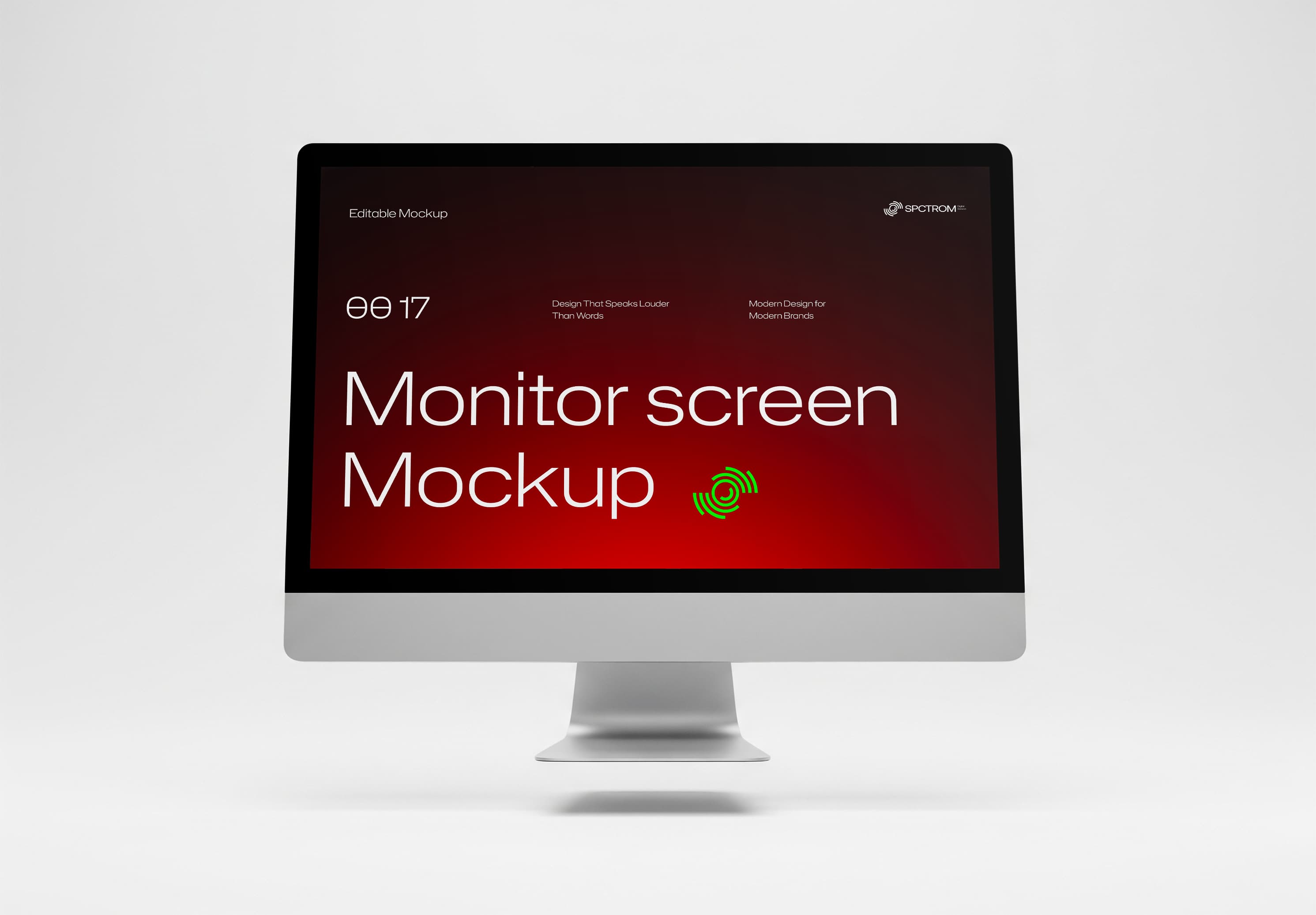 Modern Monitor Screen Mockup - Editable Desktop Display Template