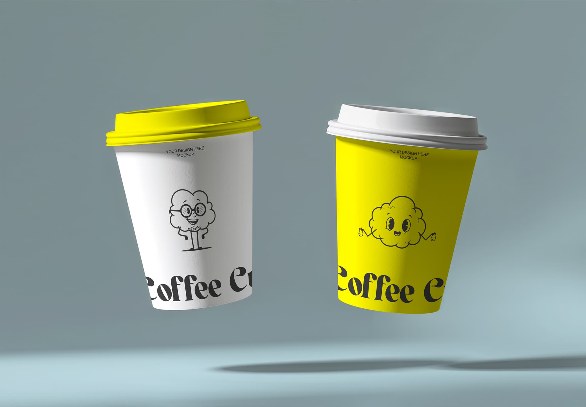 Coffee Cup Mockup – Dual Color Design Template