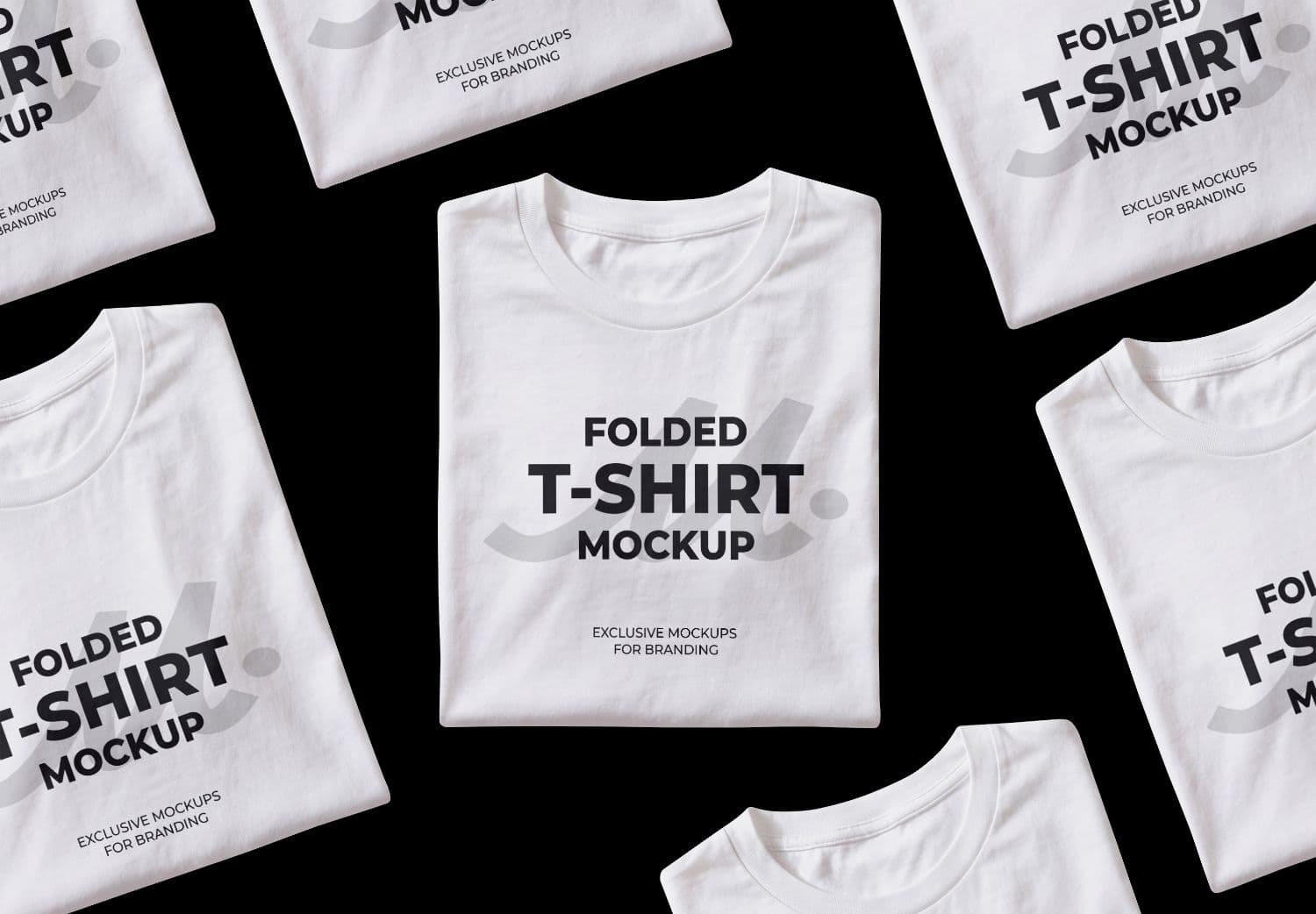 Realistic Folded T-Shirt Mockup for Apparel Branding
