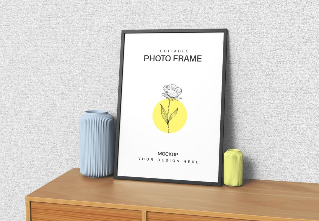 Minimalist Photo Frame Mockup - Modern Wall Art for Portfolios & Home Decor