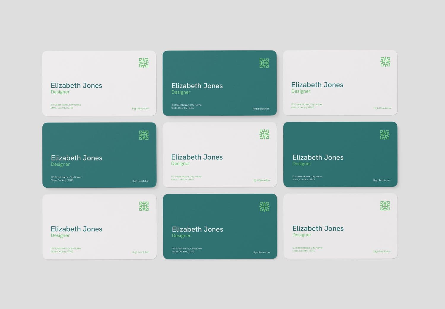 Modern Realistic Minimalist Business Card Mockup