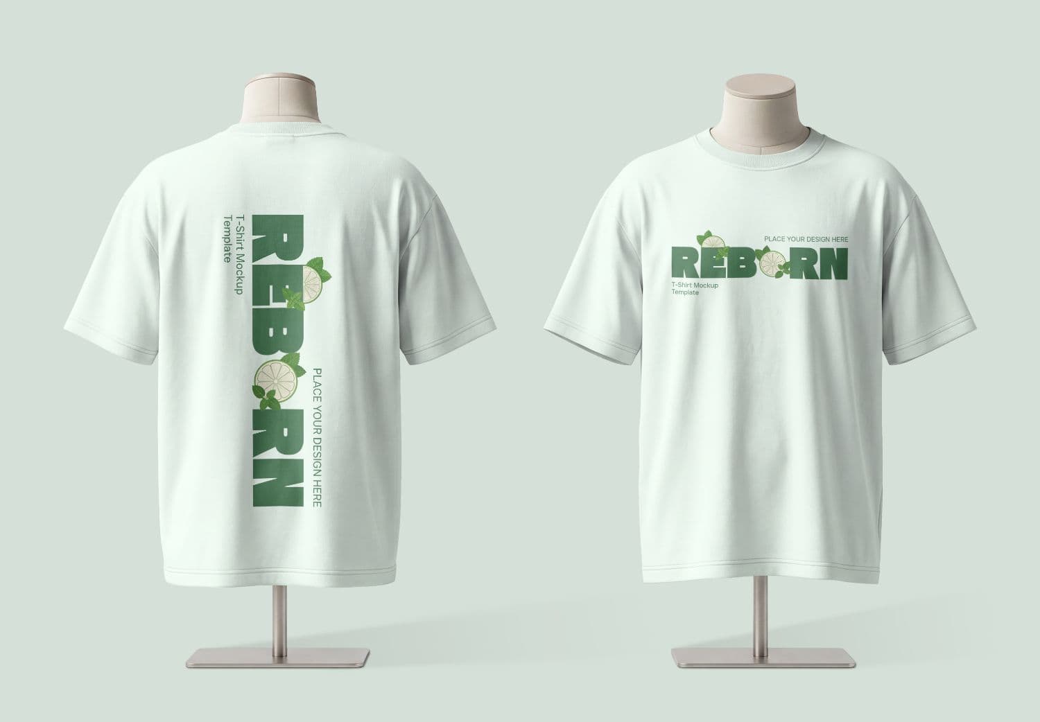 Front and Back T-Shirt Mockup