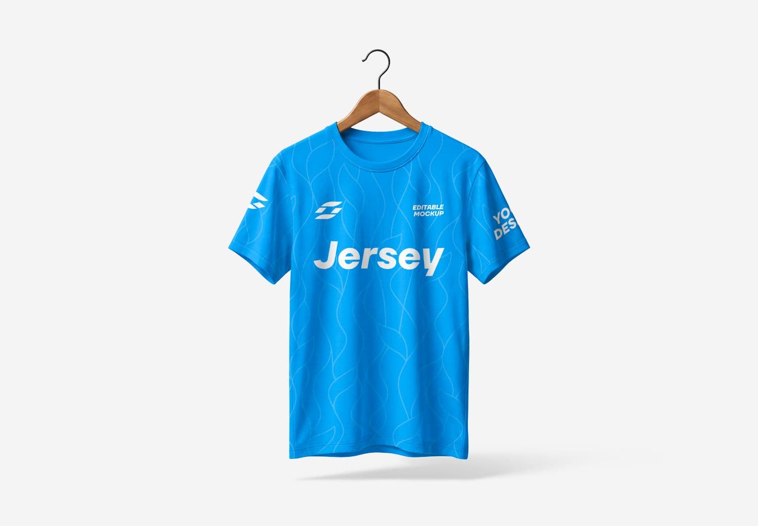 Realistic Editable Sports T-Shirt Mockup