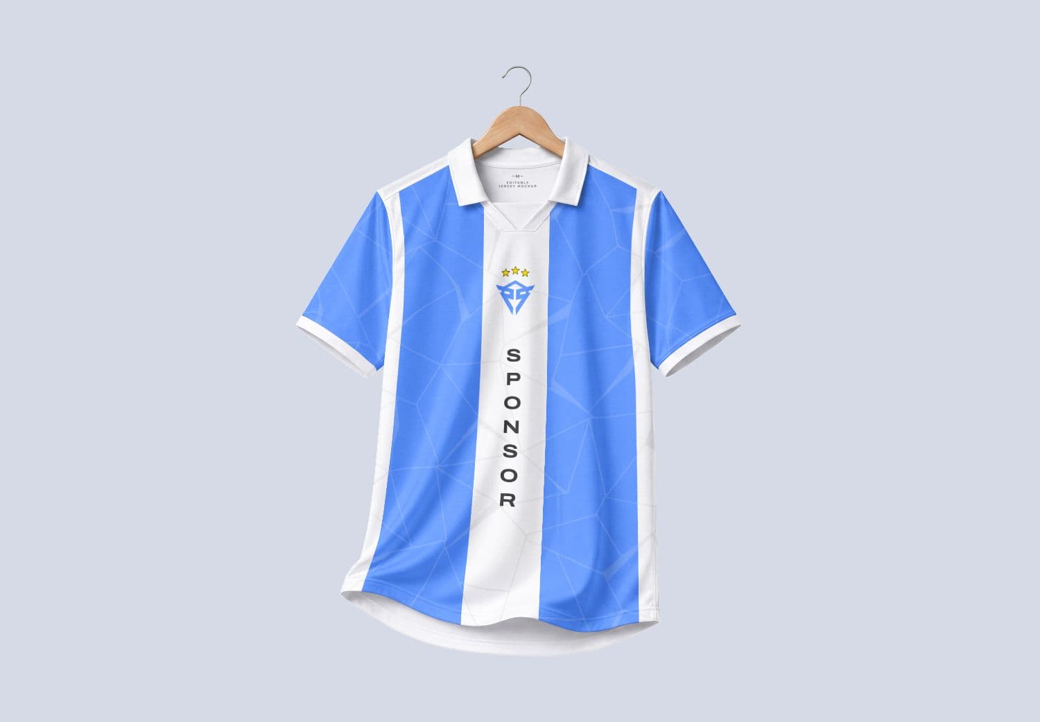 Realistic Polo Jersey Mockup – Front View PSD
