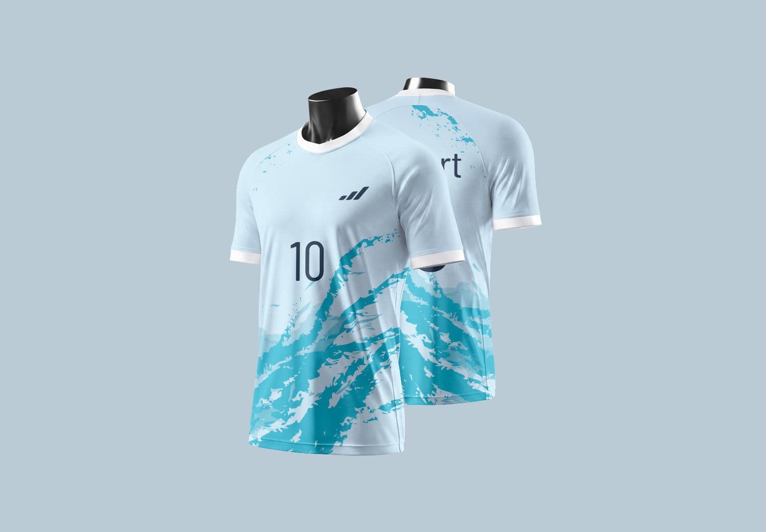 Front & Back Soccer Jersey Mockup PSD