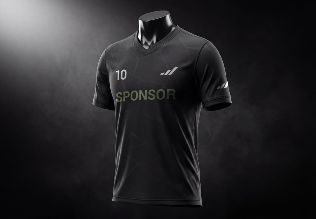 Realistic Football Jersey Mockup PSD – Angled View