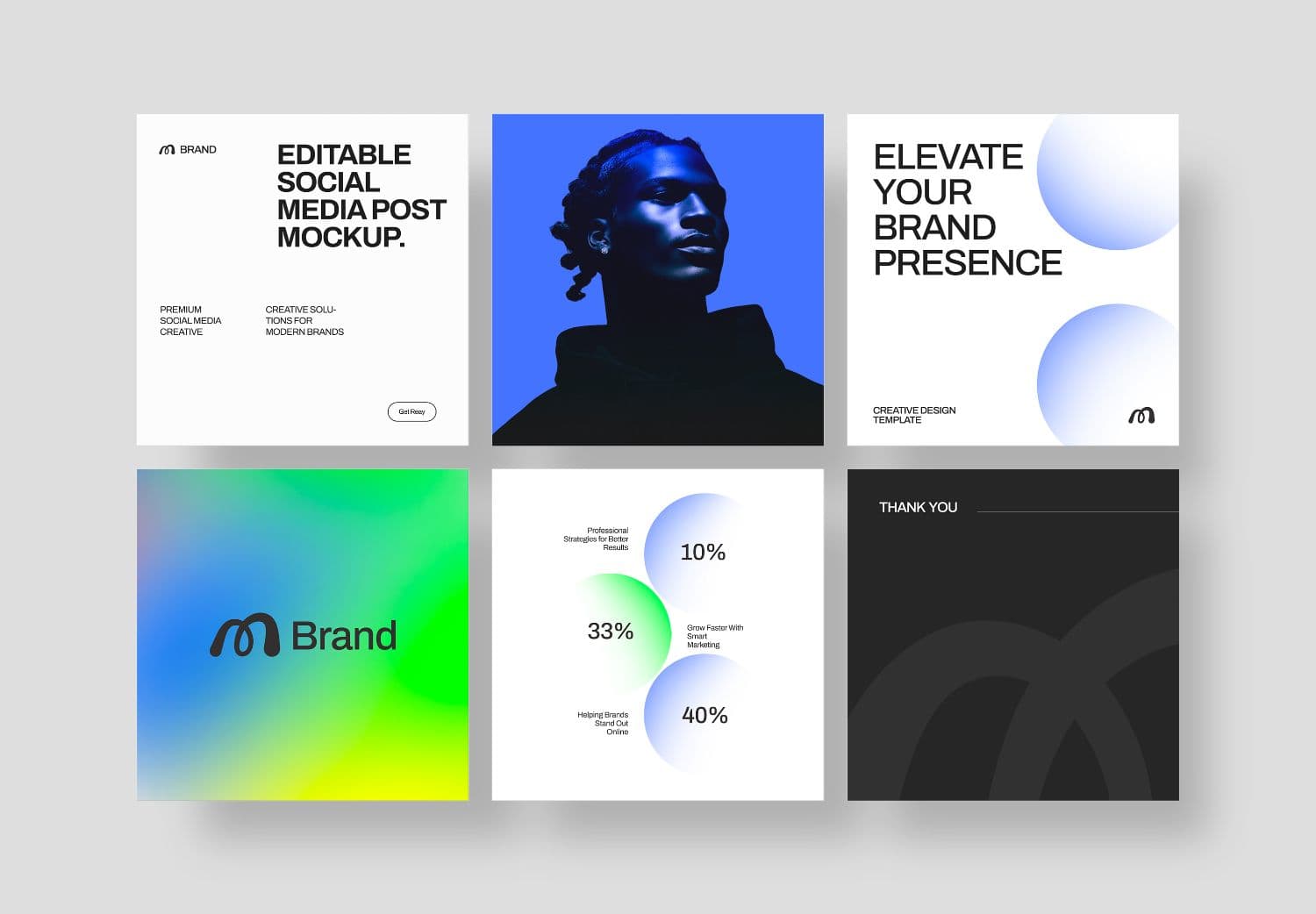 Modern Social Media Carousel Post Mockup PSD