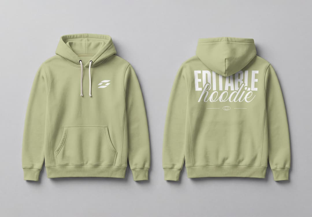Pullover Hoodie Mockup – Front & Back Apparel Presentation