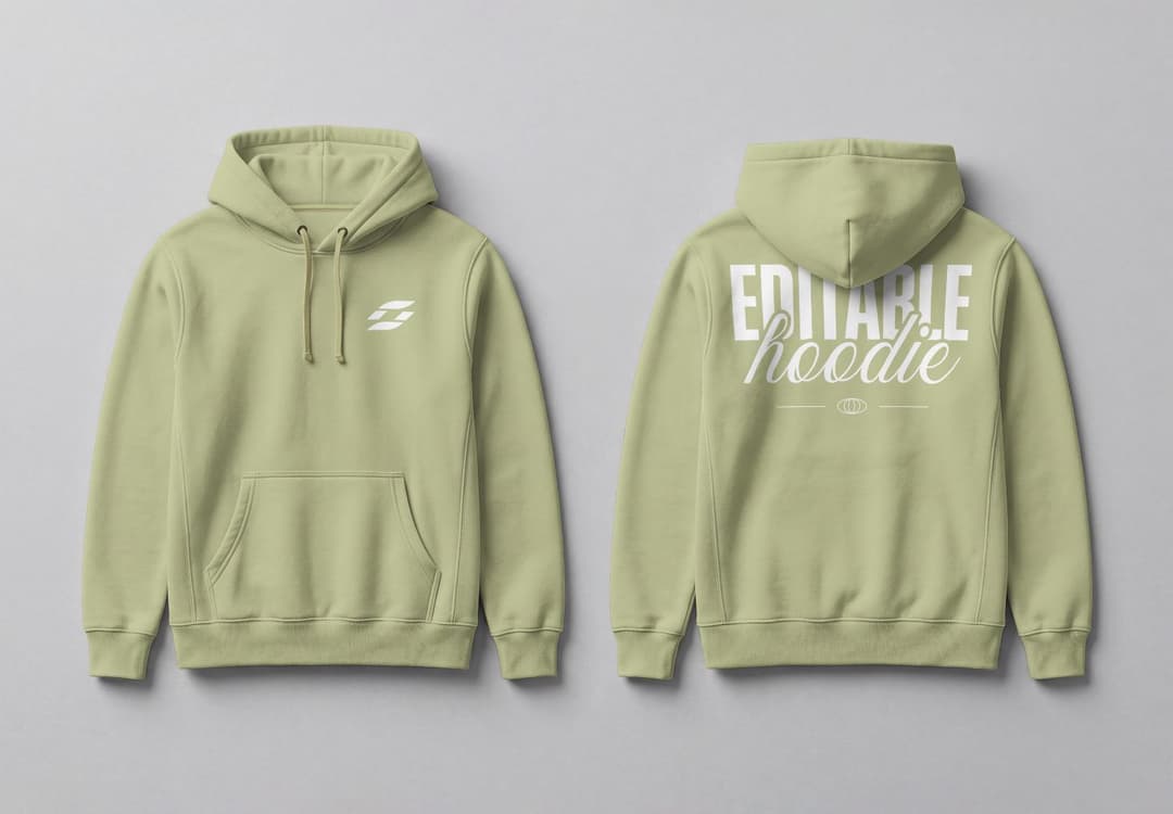 Pullover Hoodie Mockup – Front & Back Apparel Presentation
