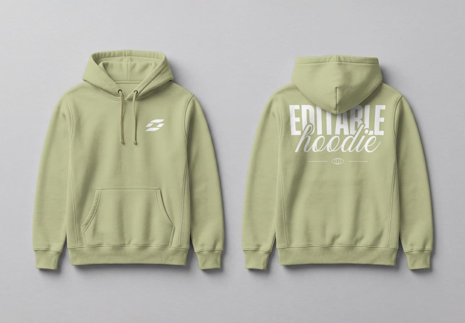 Pullover Hoodie Mockup – Front & Back Apparel Presentation