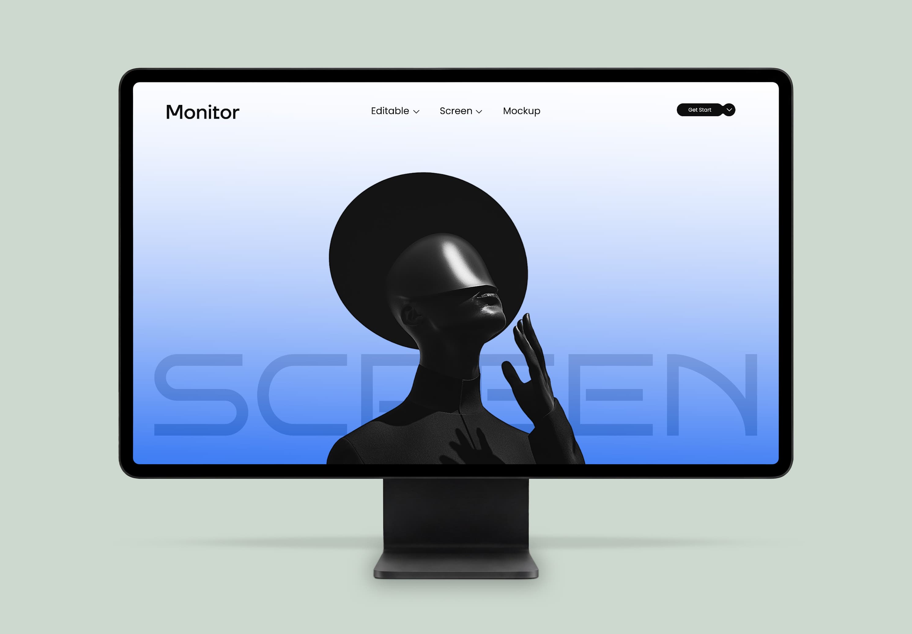 Modern Monitor Mockup PSD