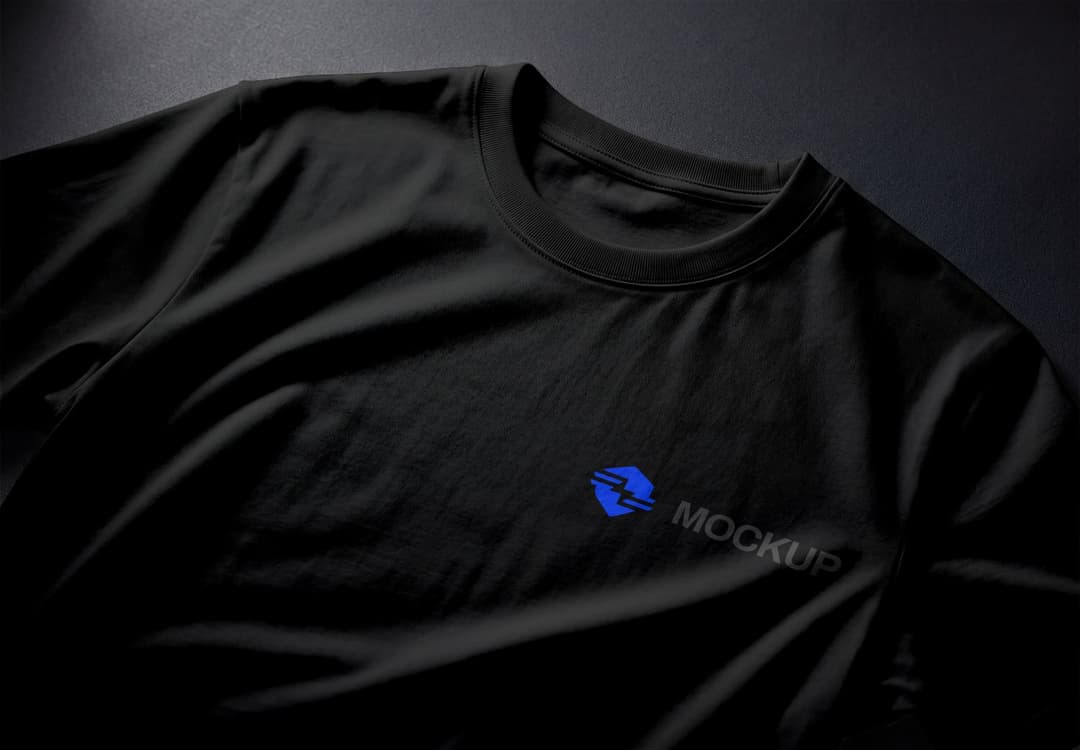 Premium Black T-Shirt Mockup
