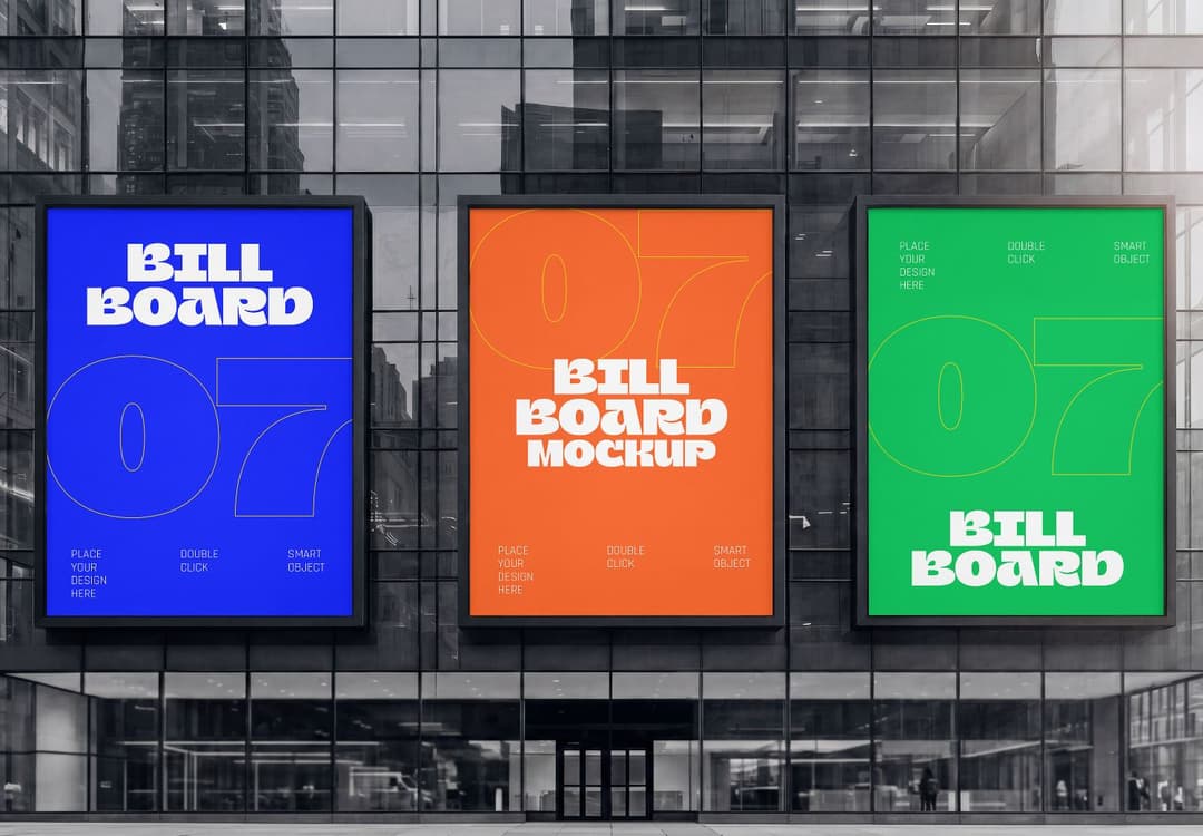 Outdoor Building Billboard Mockup