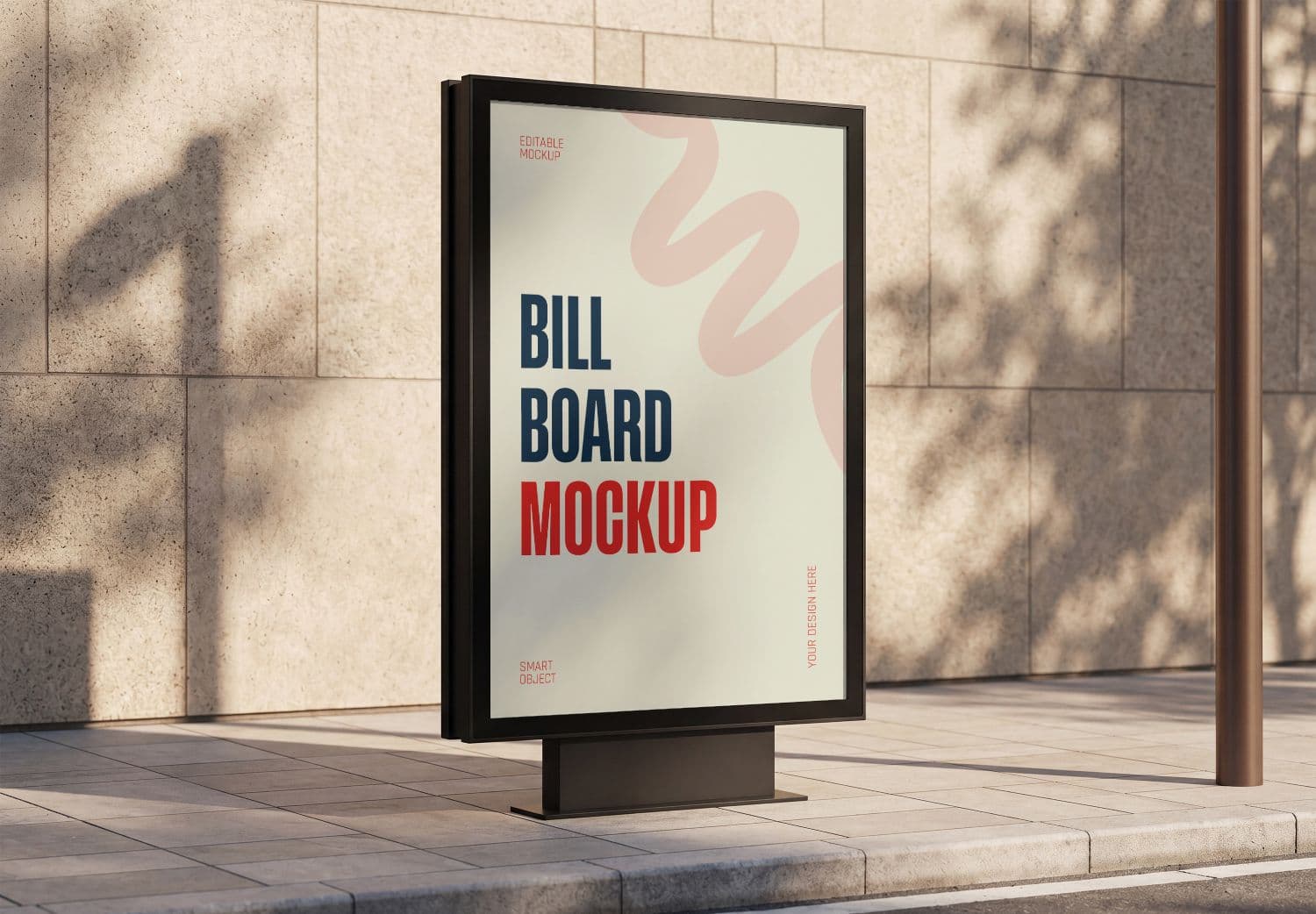 Outdoor Street Billboard Mockup with Realistic Urban Presentation
