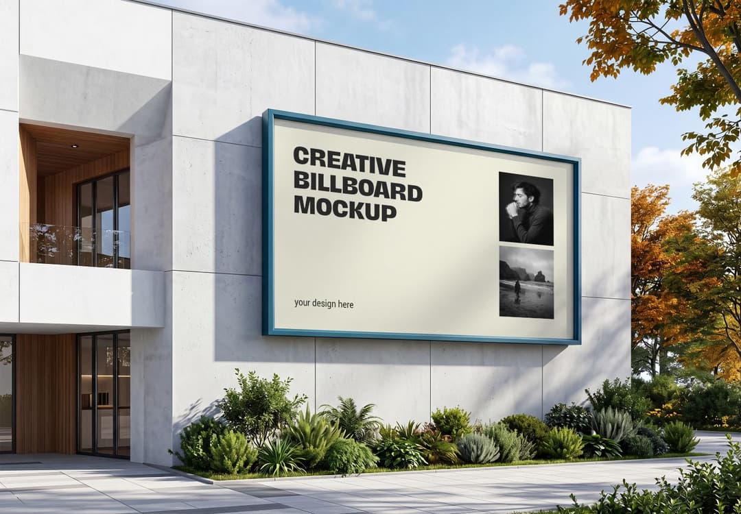 Modern Outdoor Billboard Advertising Mockup