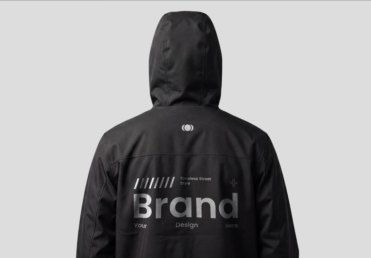 Premium Black Hoodie Jacket Mockup for Streetwear and Clothing Brands