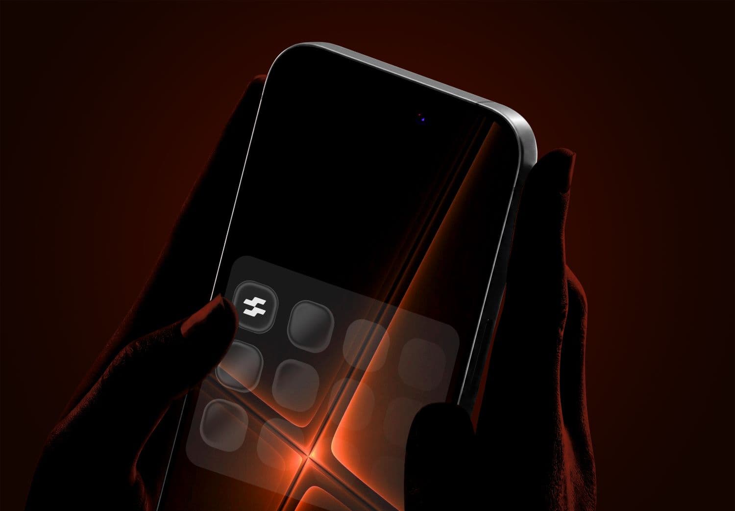 Realistic Handheld Mobile Screen Mockup