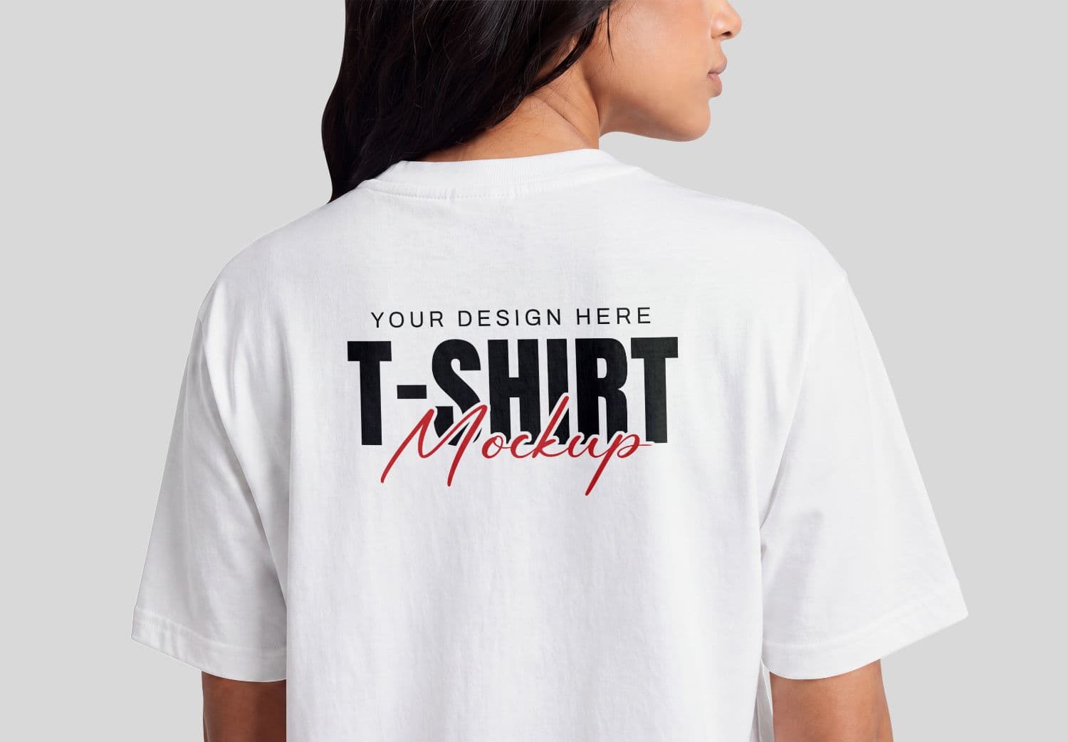 Realistic Back T-Shirt Mockup