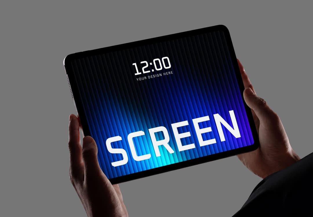 Realistic Tablet Display Mockup