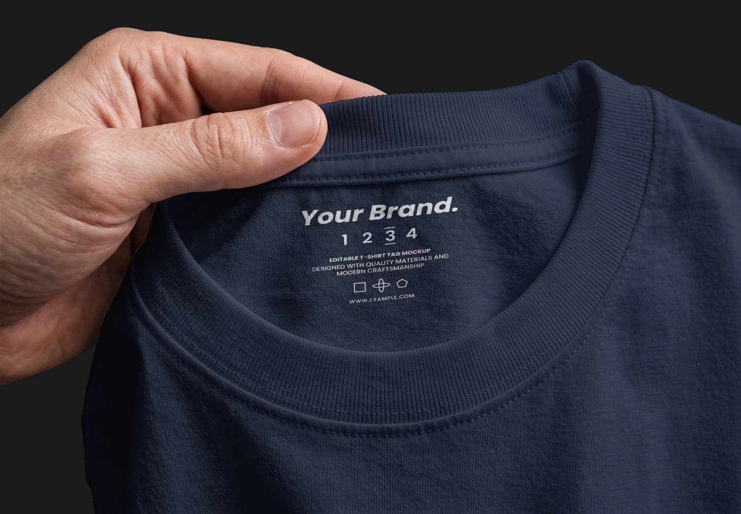 T-Shirt Neck Label Mockup