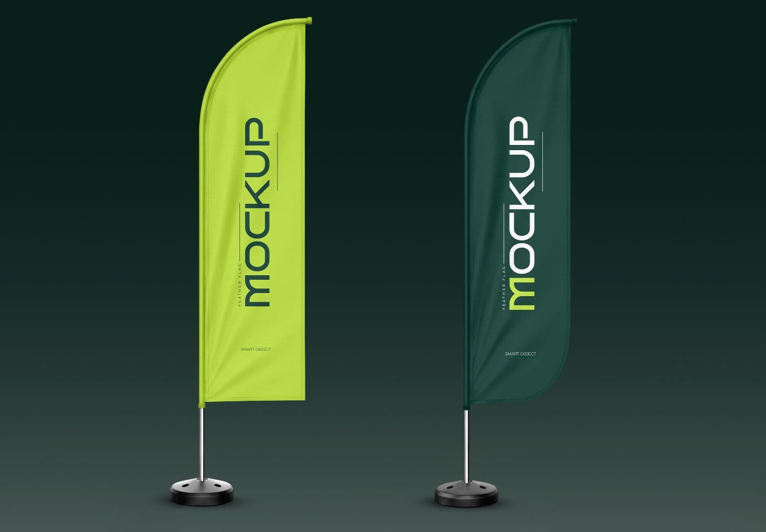 Feather Flag Mockup Set for Outdoor Advertising and Branding