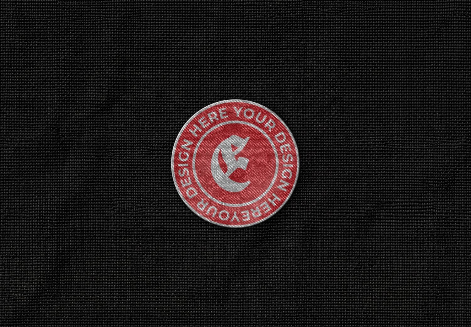 Embroidered Badge Mockup for Apparel Logo and Patch Designs