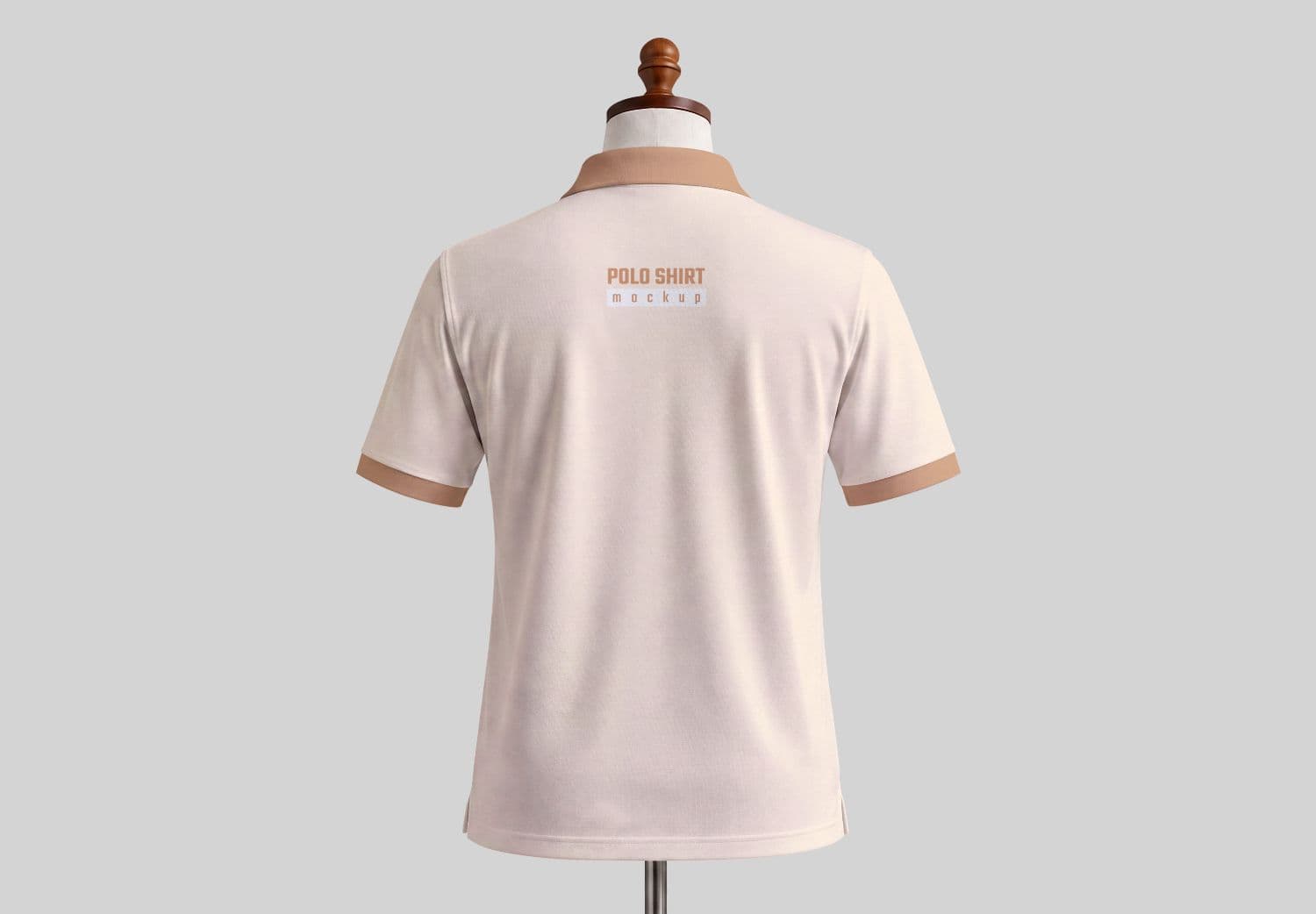 Back View Polo T-Shirt Mockup for Apparel Branding