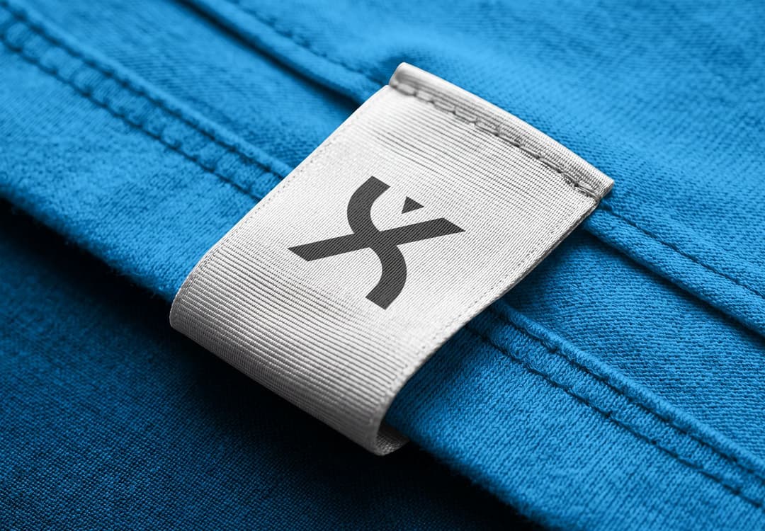 Realistic Fabric Tag Mockup for T-Shirt and Clothing Brand Labels