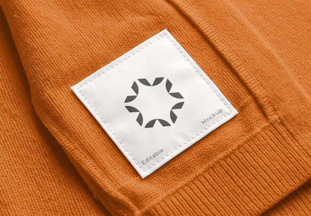 Realistic Clothing Label Mockup for Apparel Branding and Fashion Design