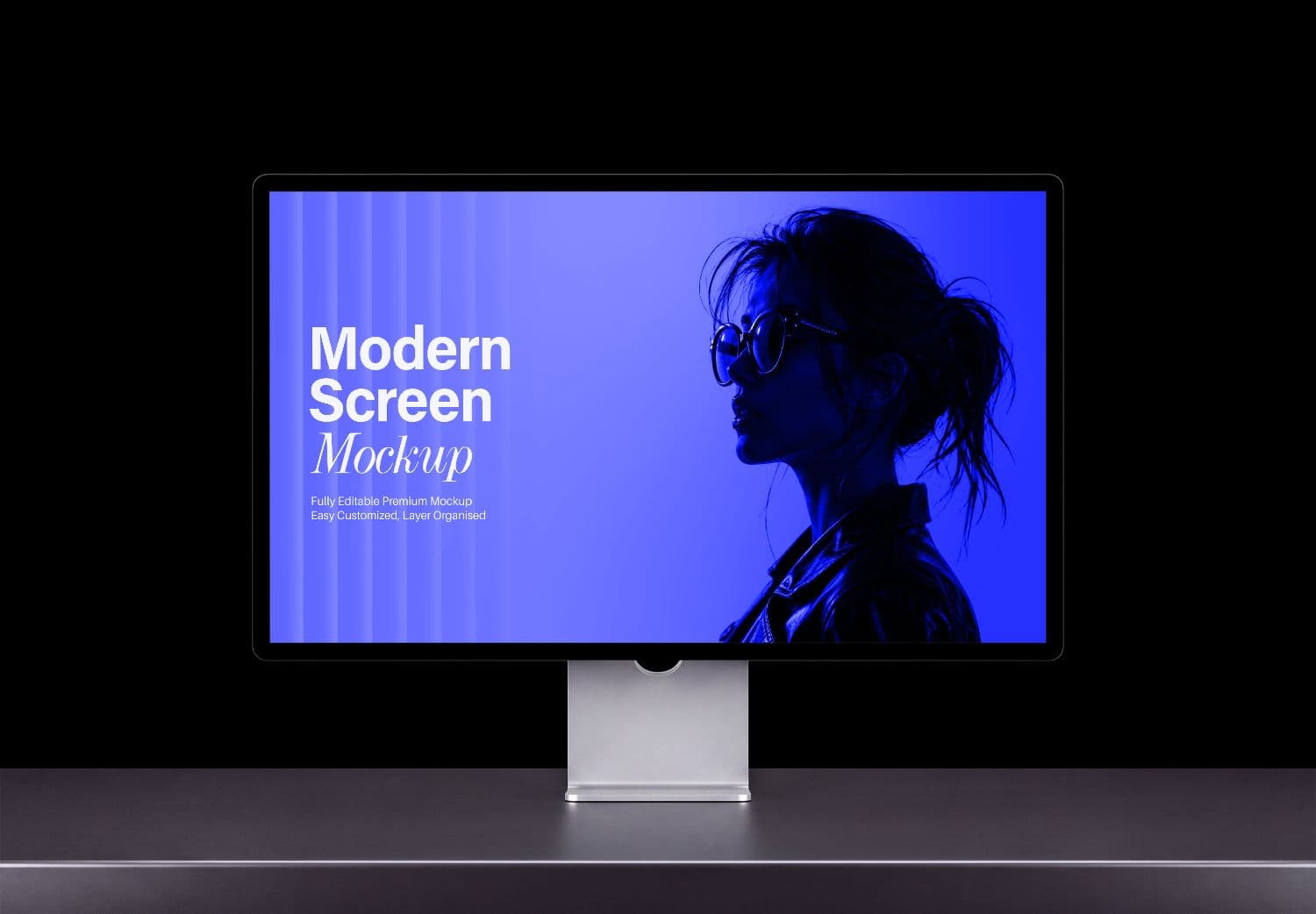 Modern Desktop Monitor Screen Mockup with Editorial Display