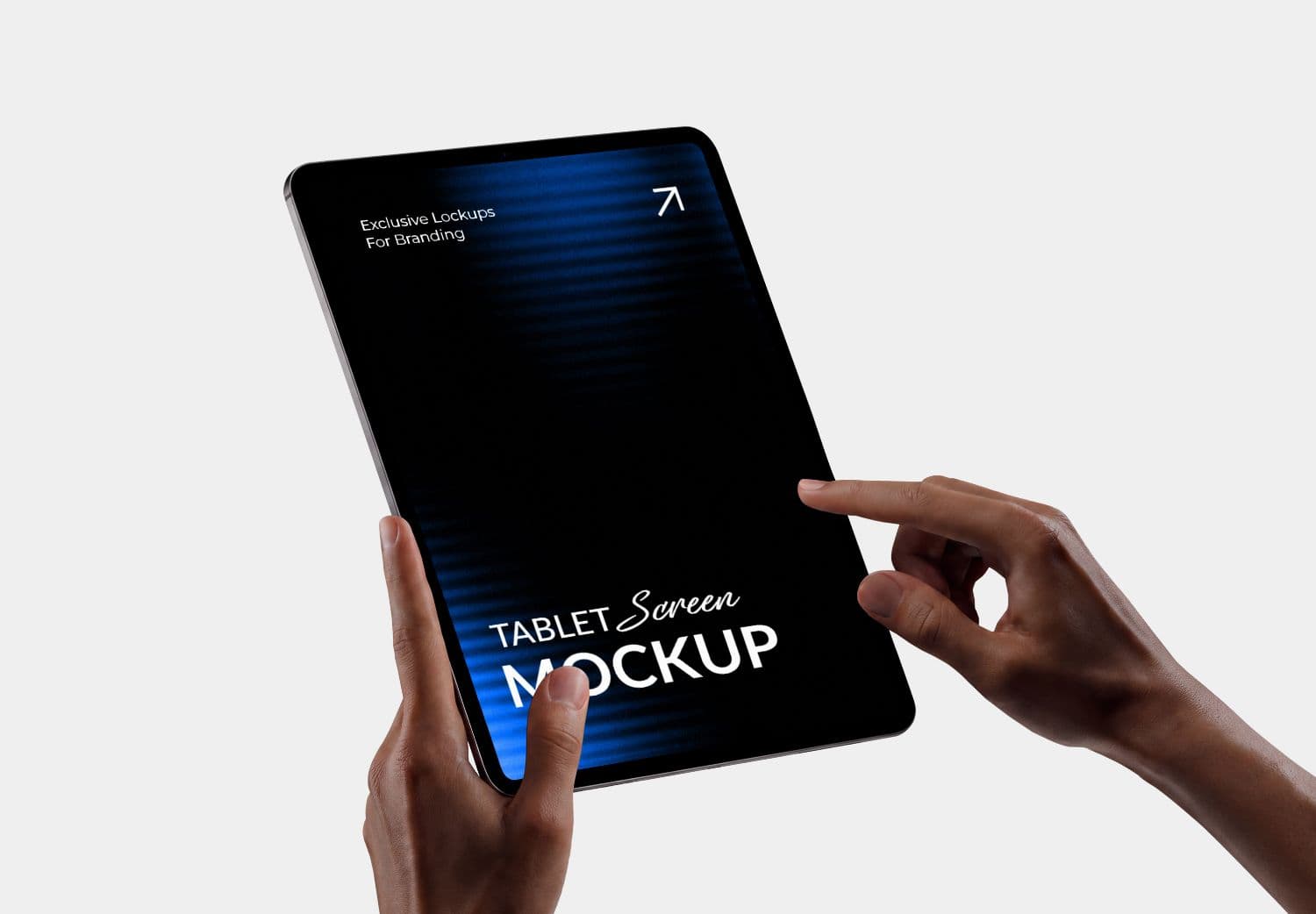Handheld Tablet Screen Mockup for Digital Branding