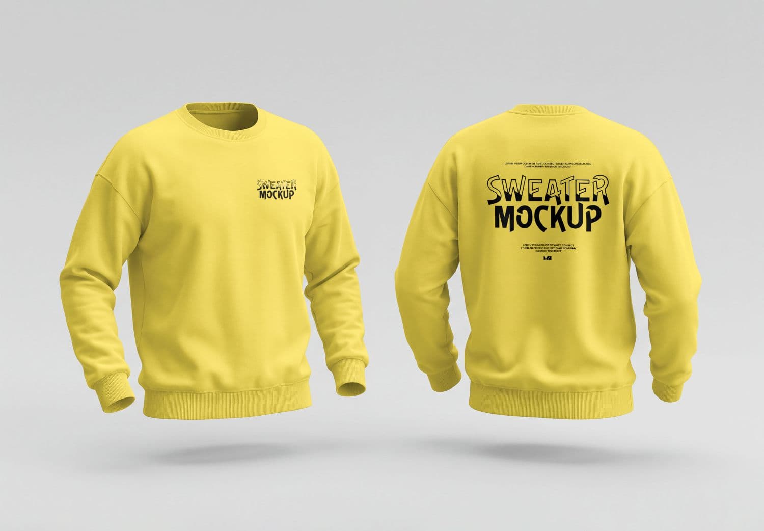 Sweatshirt Mockup Front and Back for Apparel Branding
