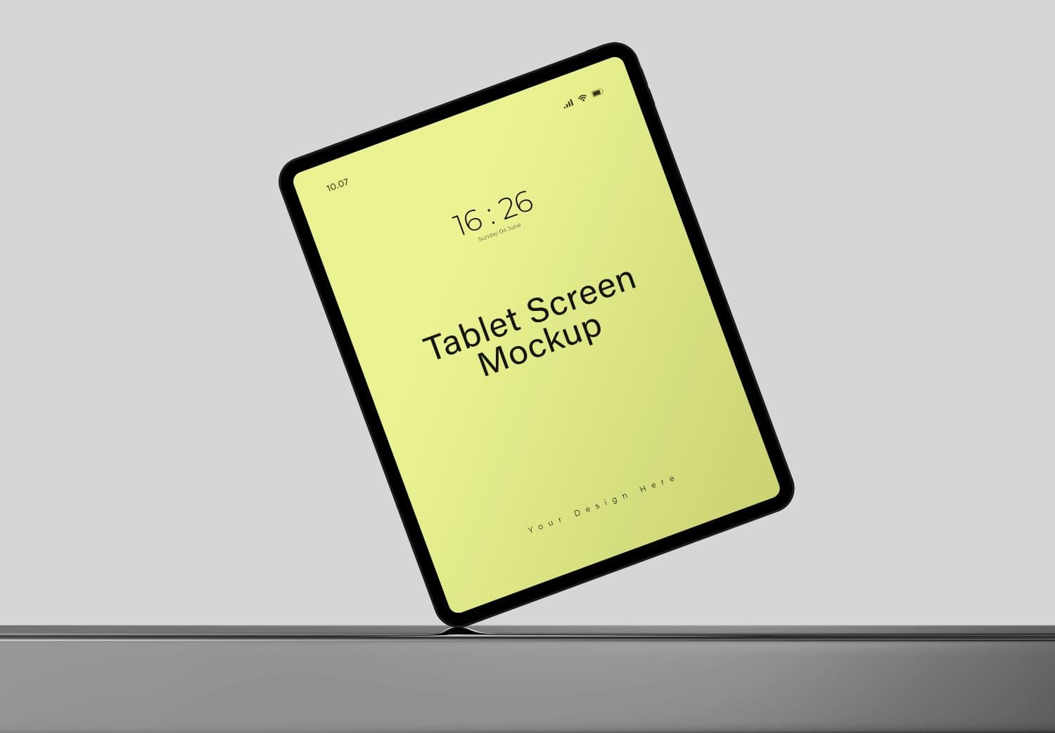 Floating Tablet Screen Mockup for UI