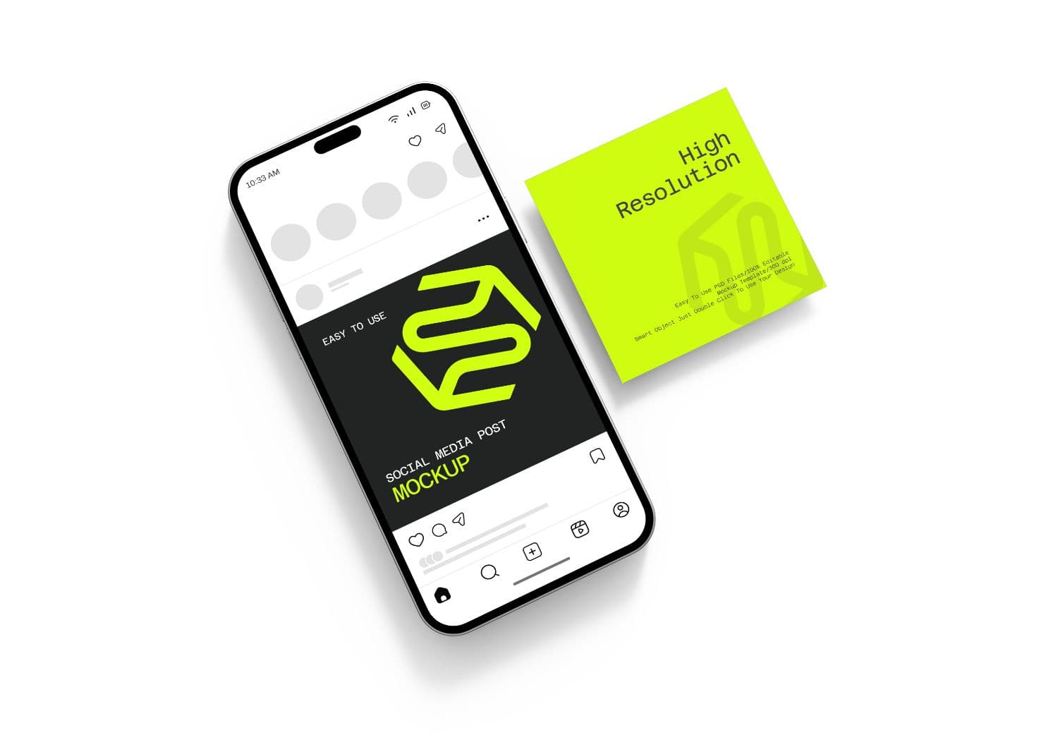 Neon Glow Social Mockup - I Phone