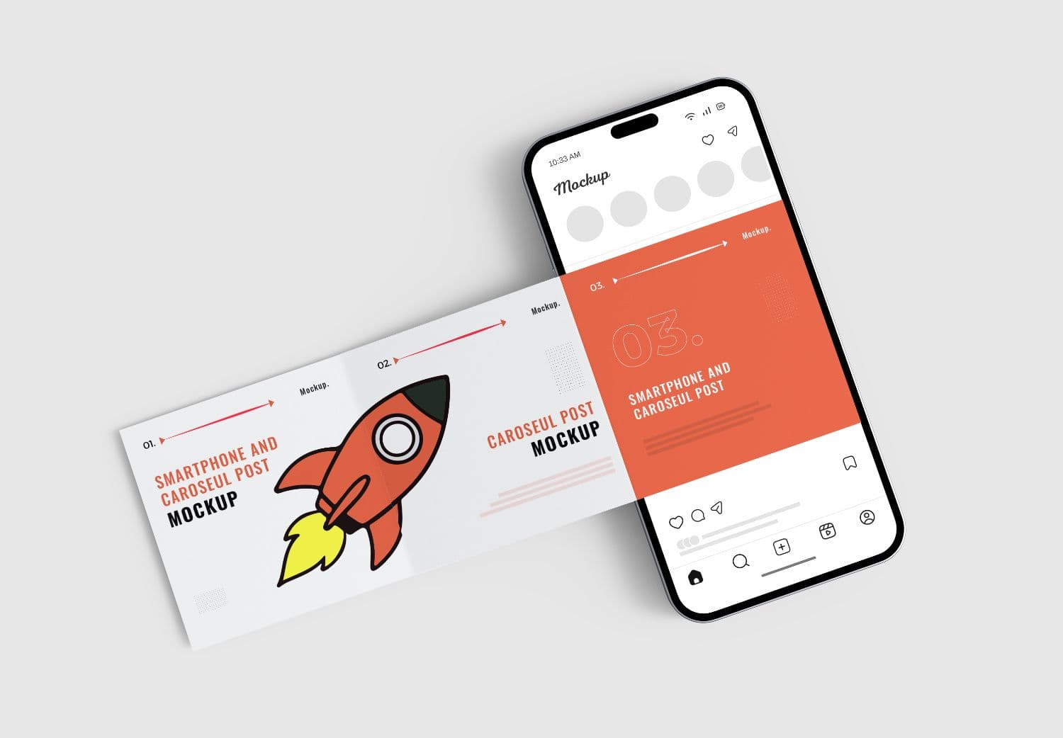 Rocket-Powered Carousel Mockup — iPhone