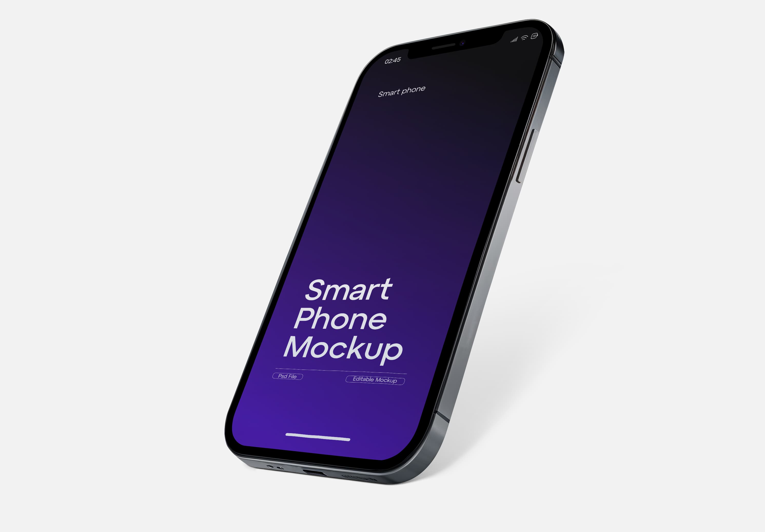 iPhone 11 Pro Max Mockup – Floating Deep Purple Neutral Background