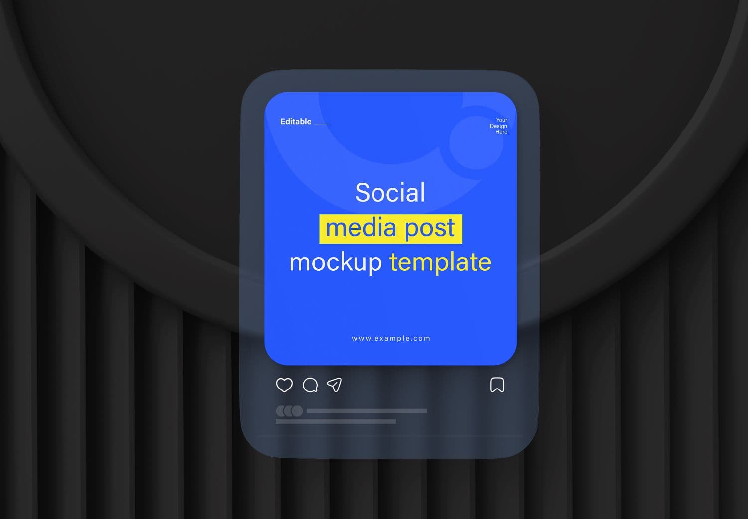 Social Media Post Mockup – Editable Phone Screen Template