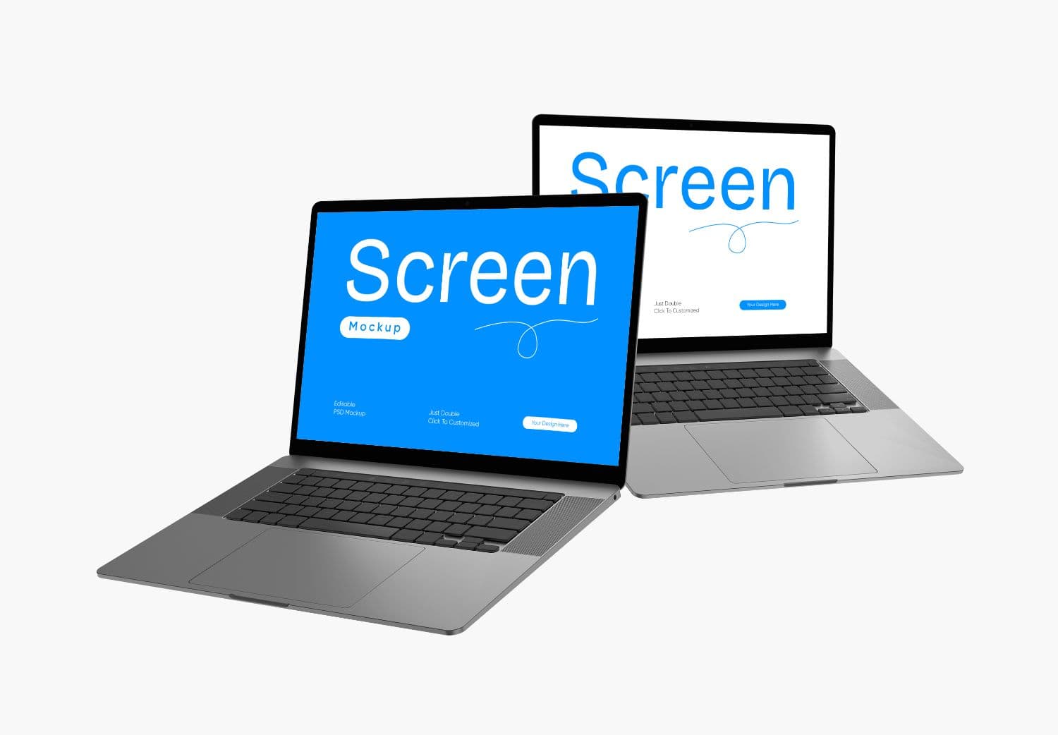 Free Dual Laptop Mockup for Website and UI Design | MockupHive