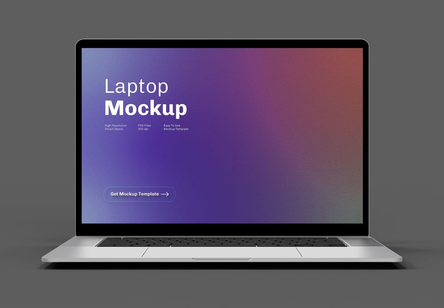 Minimal Silver Laptop Mockup for Website UI, SaaS & Portfolio Projects