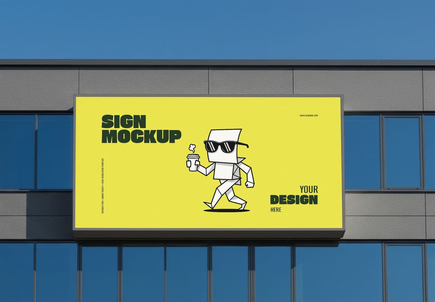 Building Sign Mockup - Modern Office Exterior Template | MockupHive