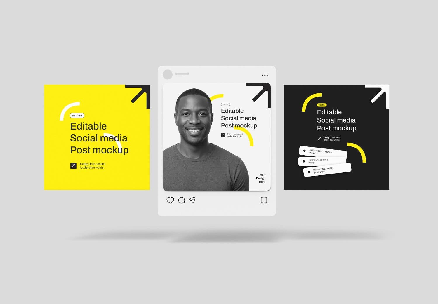 Editable Social Post Mockup – PSD Template