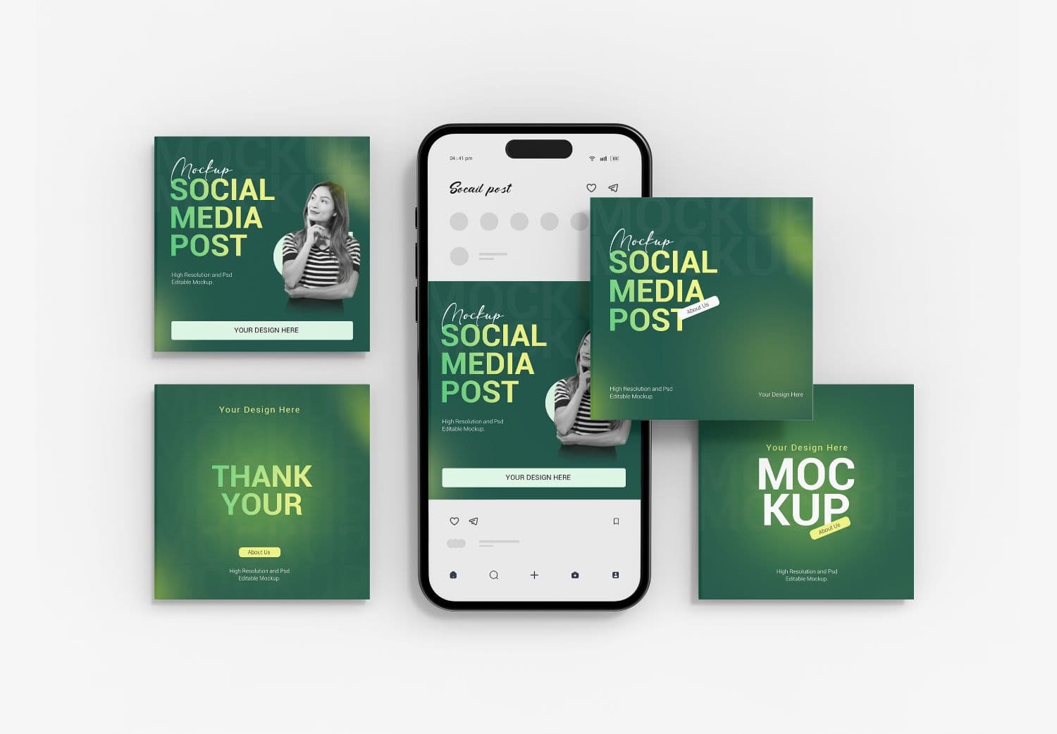 Social Media Post Mockup – High Quality PSD for Instagram & Mobile Feeds