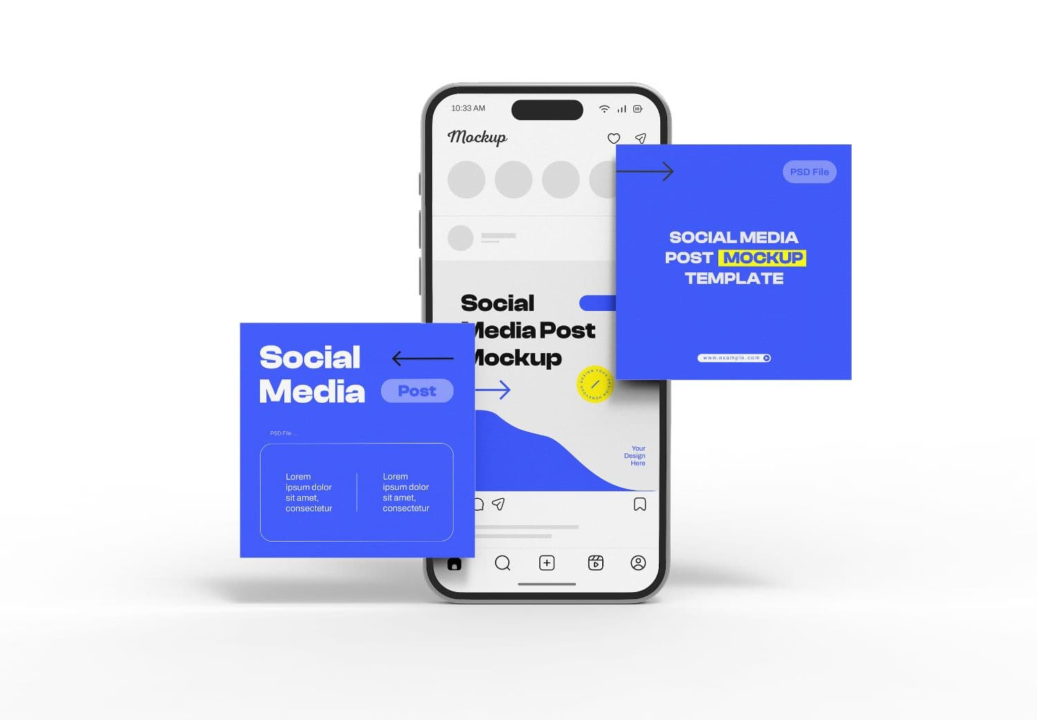Swipe-Worthy Social Mockup — iPhone