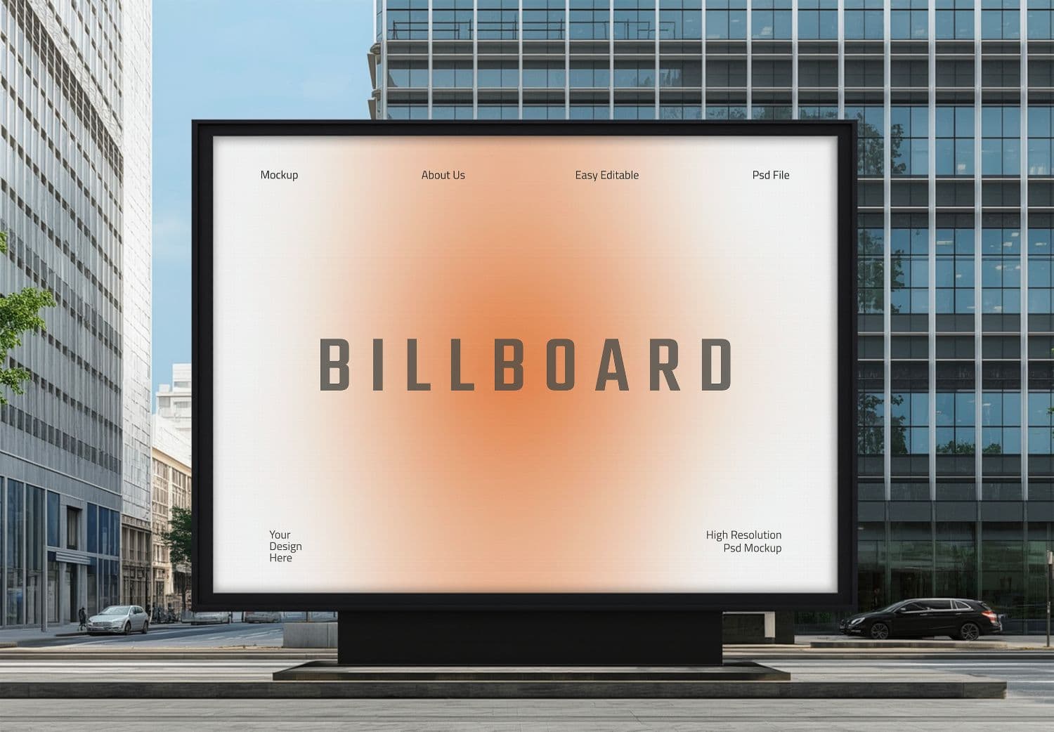 City Billboard Mockup – Urban Outdoor Advertising Template