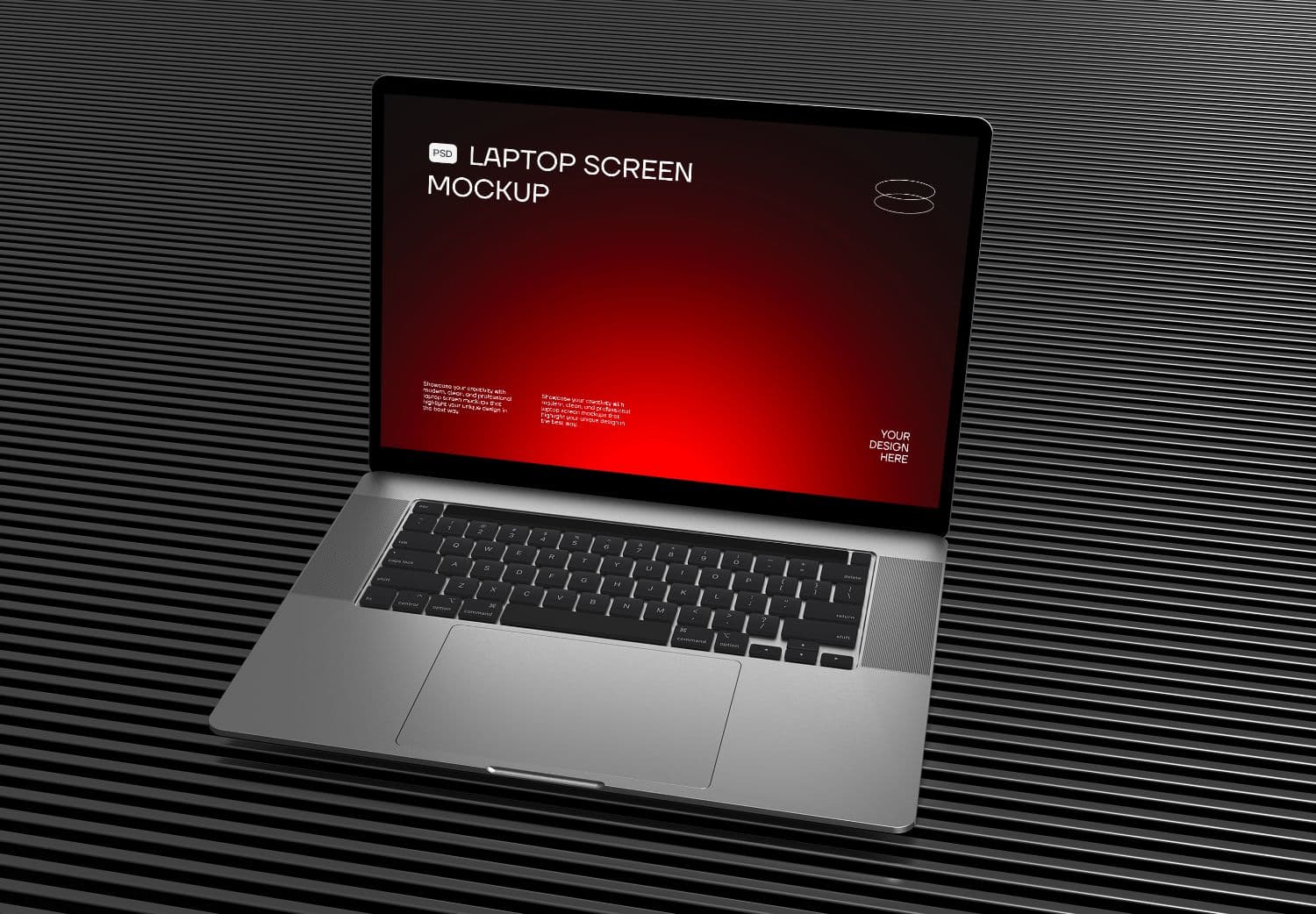 Realistic Laptop Screen Mockup for Website and UI Design