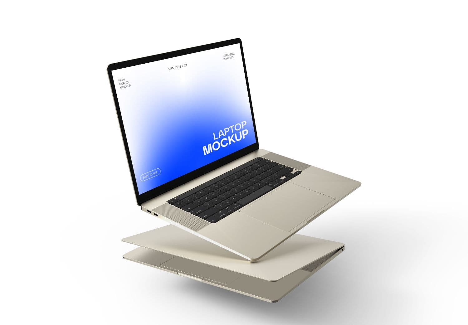 Floating Laptop Mockup for Portfolios