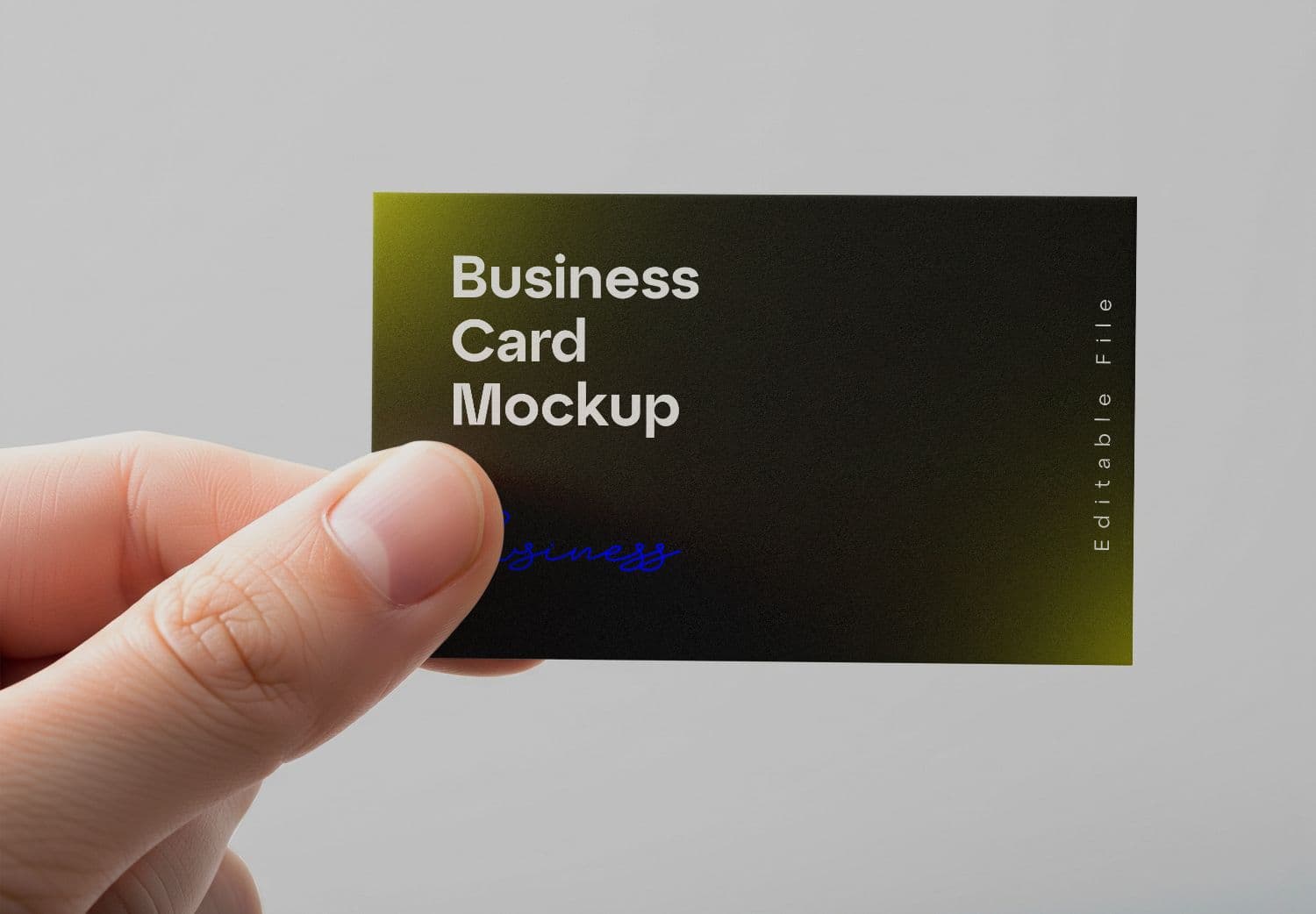 Hand-Held Business Card Mockup Template