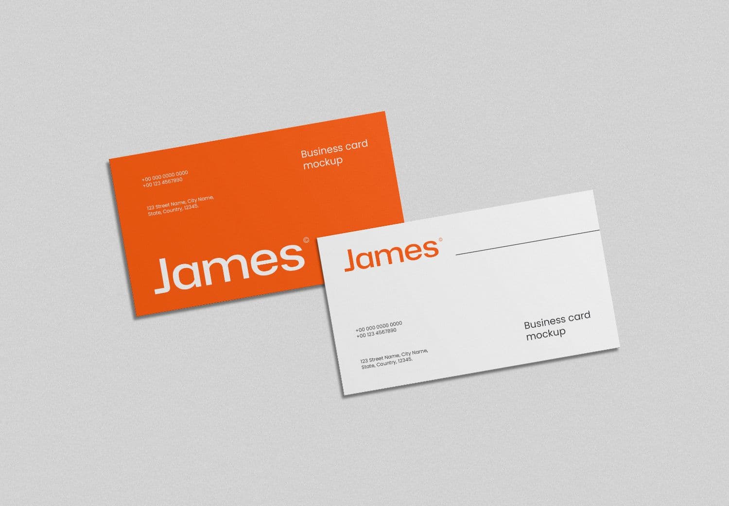 Free Professional Business Card Mockup Template for Branding