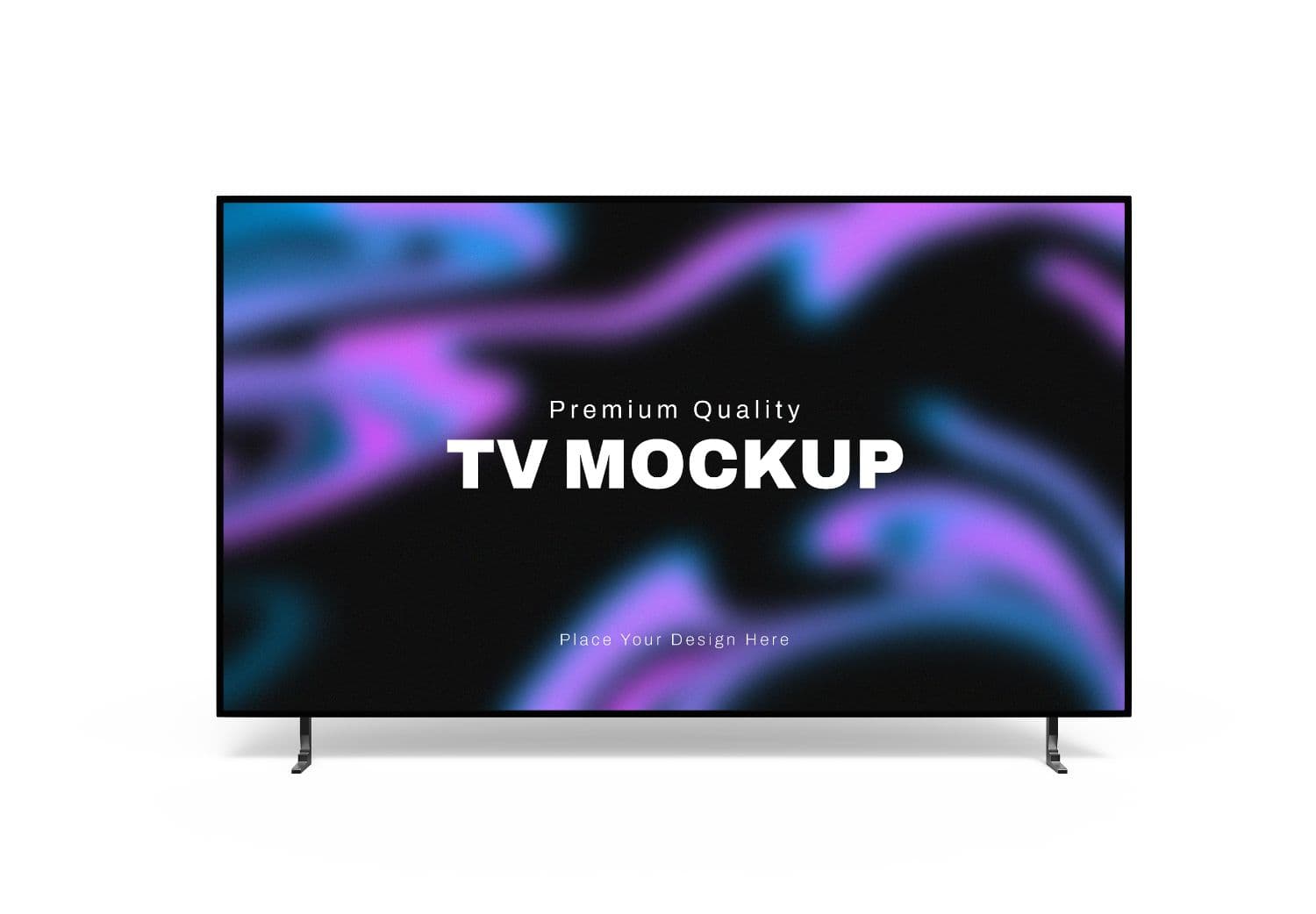 High Quality TV Mockup - Modern Flat Screen Display