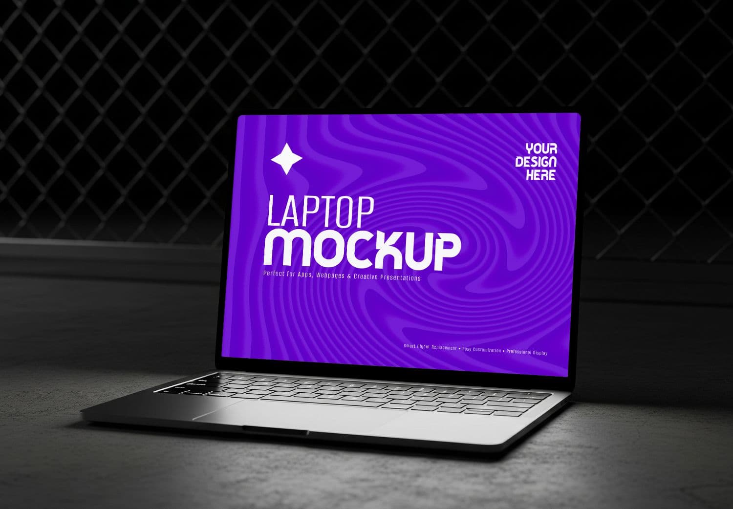 Free Laptop Mockup for Website and UI Design Presentation